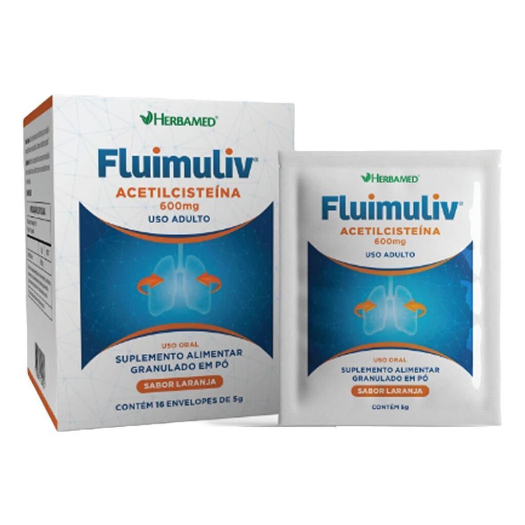 Fluimuliv Granulado Soluvel - 16 Envelopes 5g Laranja - Herbamed