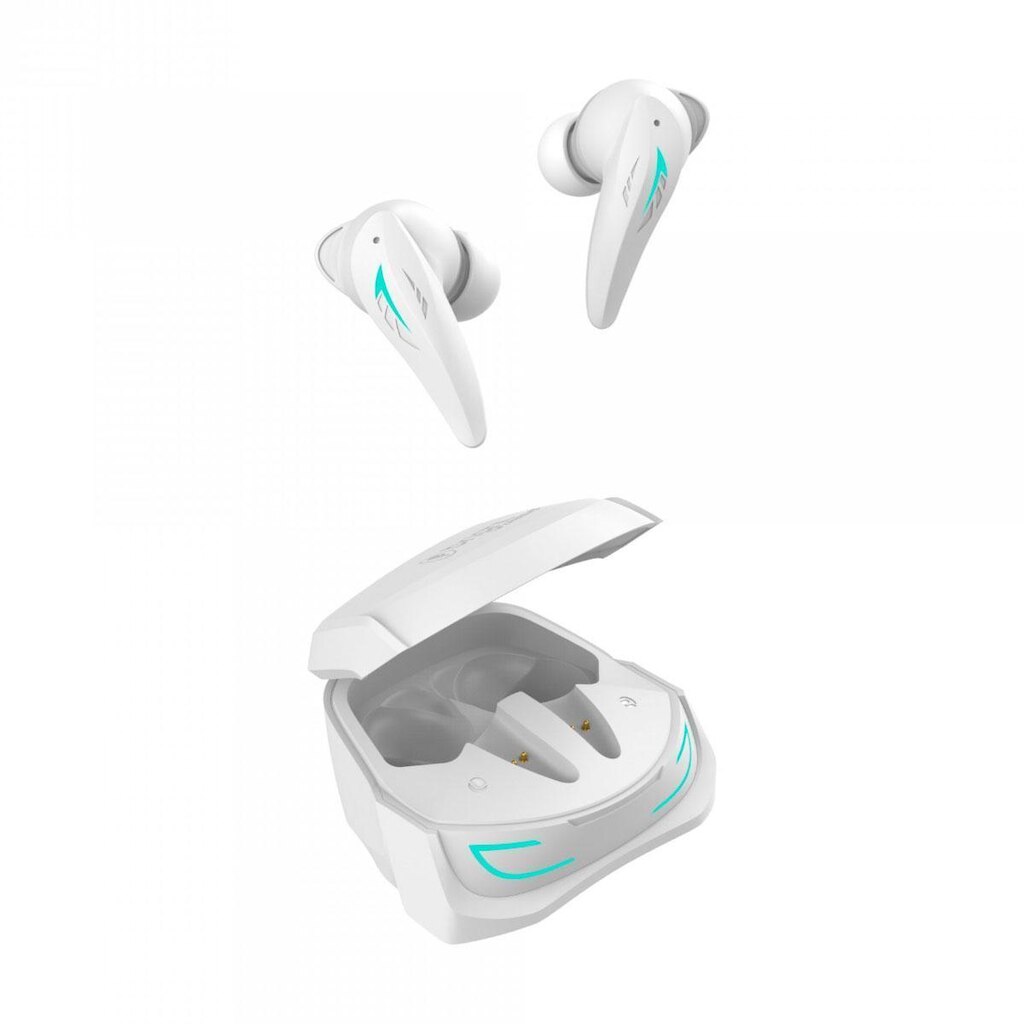 Fone de Ouvido Bluetooth Earbud Bright Sleek Sound, com Microfone, Case Carregador, Branco, FN579