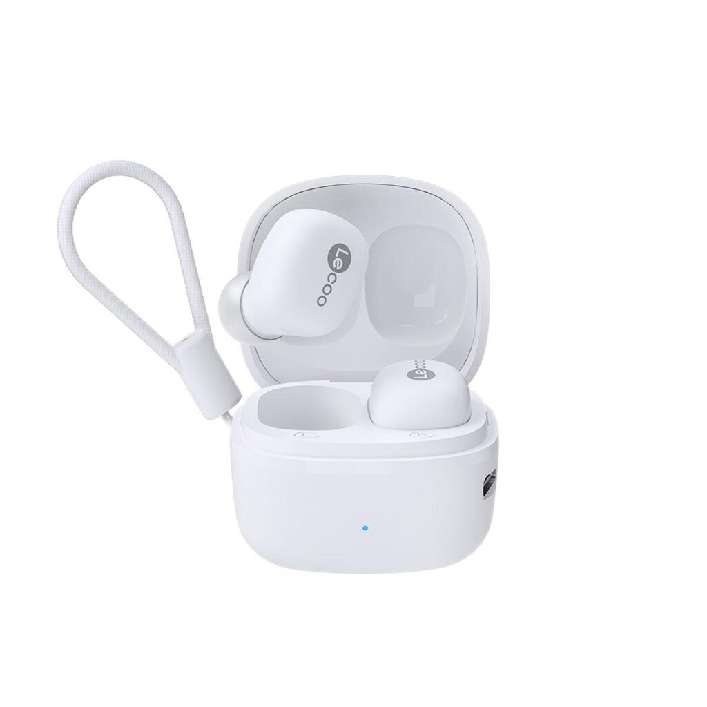 Fone de Ouvido Bluetooth Intra-Auricular Lecoo EW301WH - Microfone - TWS - Case carregador - Branco