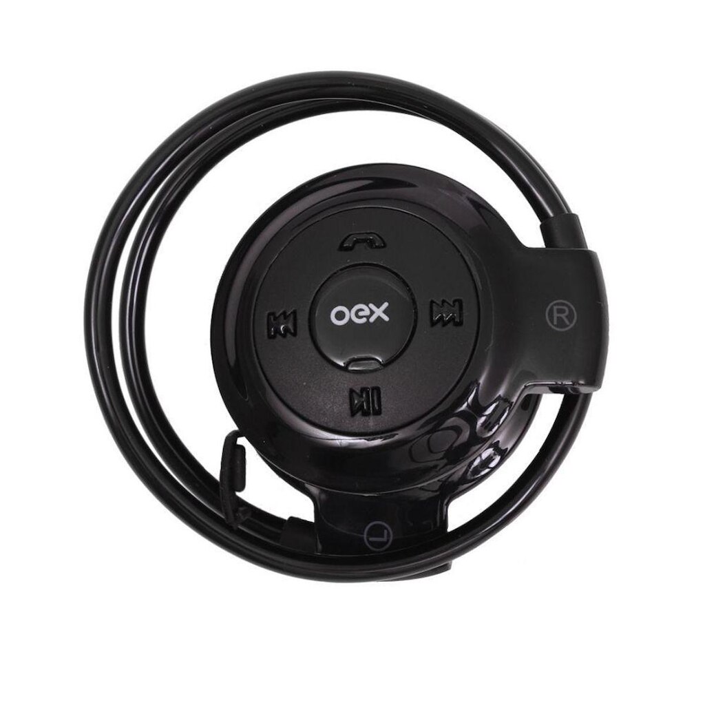 FONE DE OUVIDO BLUETOOTH OEX HS308 SPIN ESPORTIVO PRETO