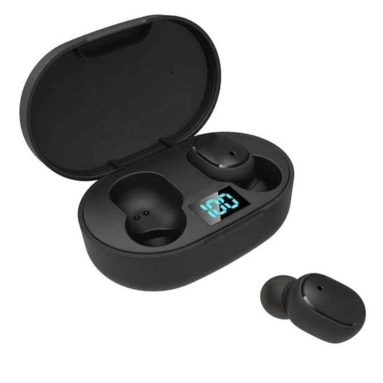 Fone De Ouvido Dual Bluetooth 5.0 Airdot Sem Fio - Preto - Preto Fosco Menor preço em Fone De Ouvido Dual Bluetooth 5.0 Airdot Sem Fio - Preto - Preto Fosco