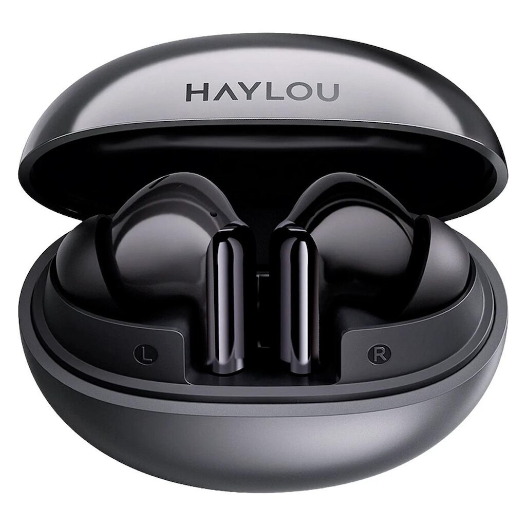 Fone de Ouvido Haylou Flowbuds N55 Wireless, ANC Adaptativo 54dB 6 Microfones, 40 Horas, IPX5 Preto