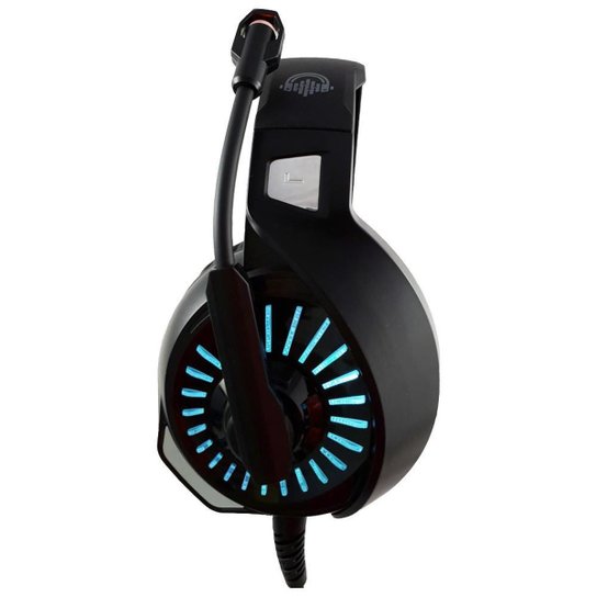 Fone de ouvido Headset Gamer Microfone Compativel Ps4/X-one Celular PC LM1 Inland - Vermelho+Verde