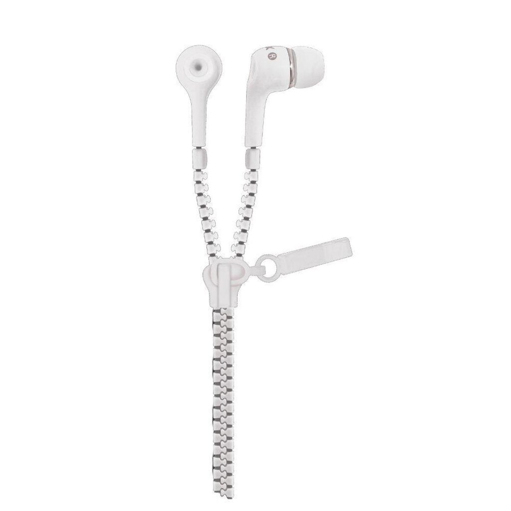 FONE DE OUVIDO INTRA AURICULAR OEX FN400 ZÍPER BRANCO