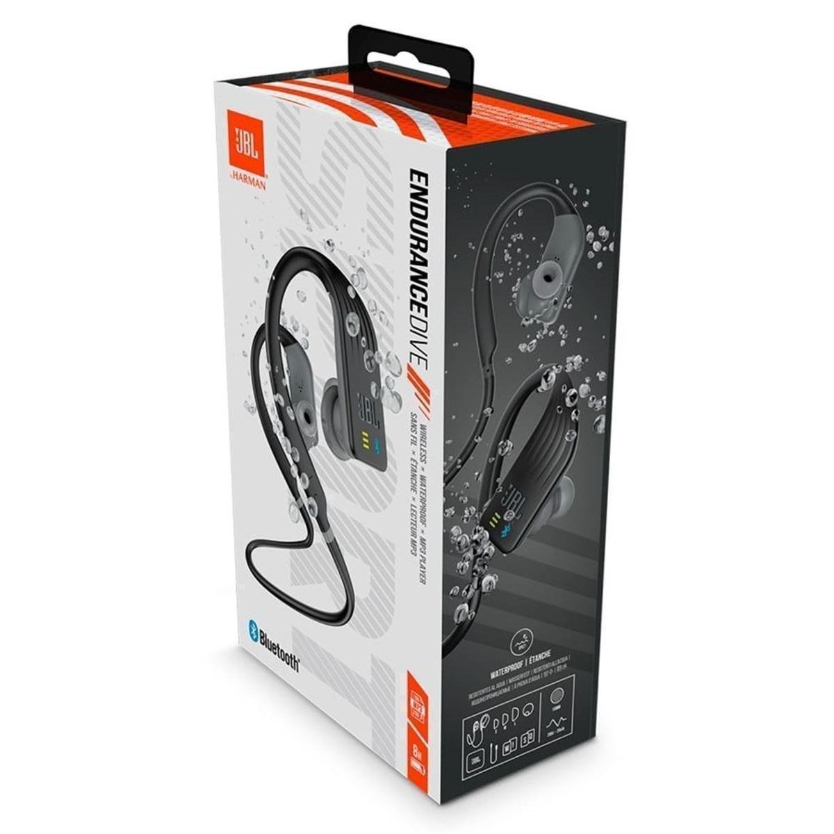 Fone De Ouvido Mp3 1Gb Bluetooth Jbl Endurance Dive Á Prova D'Àgua -  Preto+Amarelo | Netshoes