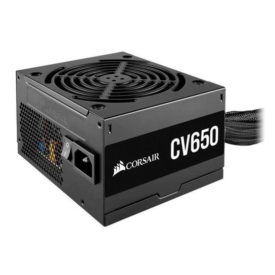 Fonte Corsair CV Series CV650 80 Plus Bronze 650W, CP-9020236 - Cinza+Preto Menor preço em Fonte Corsair CV Series CV650 80 Plus Bronze 650W, CP-9020236 - Cinza+Preto