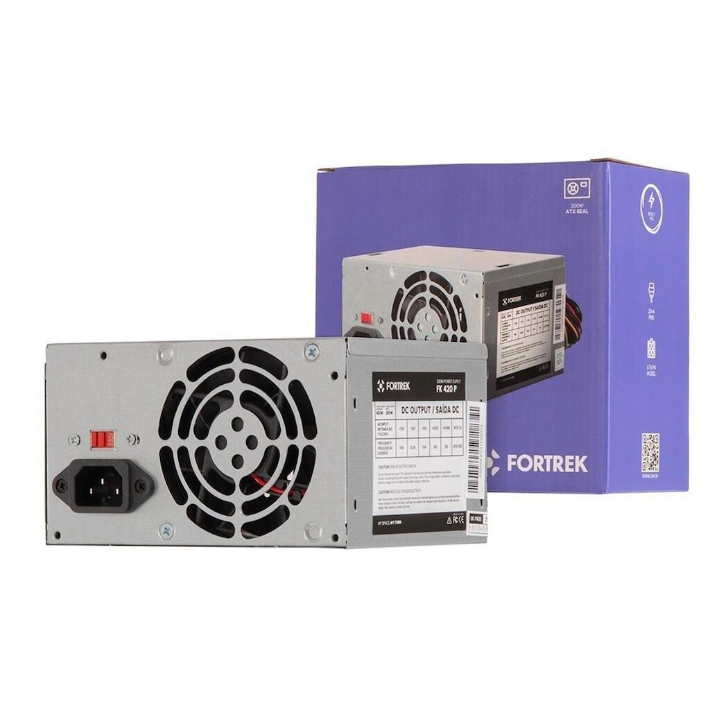 Fonte Fortrek PWS-2003, 200W, Sem Cabo, Prata - FK420P