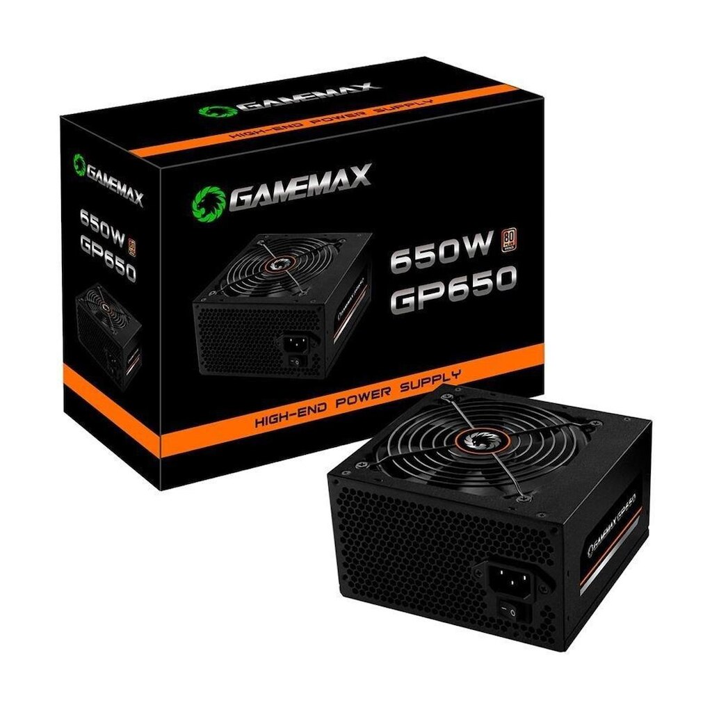 Fonte Gamemax GP650, 650W, 80 Plus Bronze, PFC Ativo, Com Cabo-GP650
