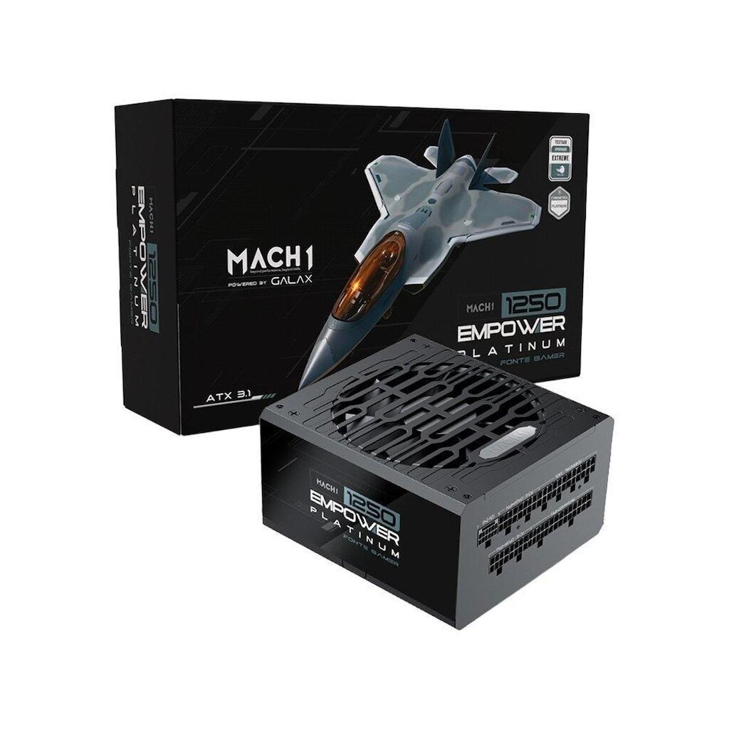 Fonte MACH1 EMPOWER, 1250W, 80 Plus Platinum, Modular, PFC Ativo-1250EMPOWER