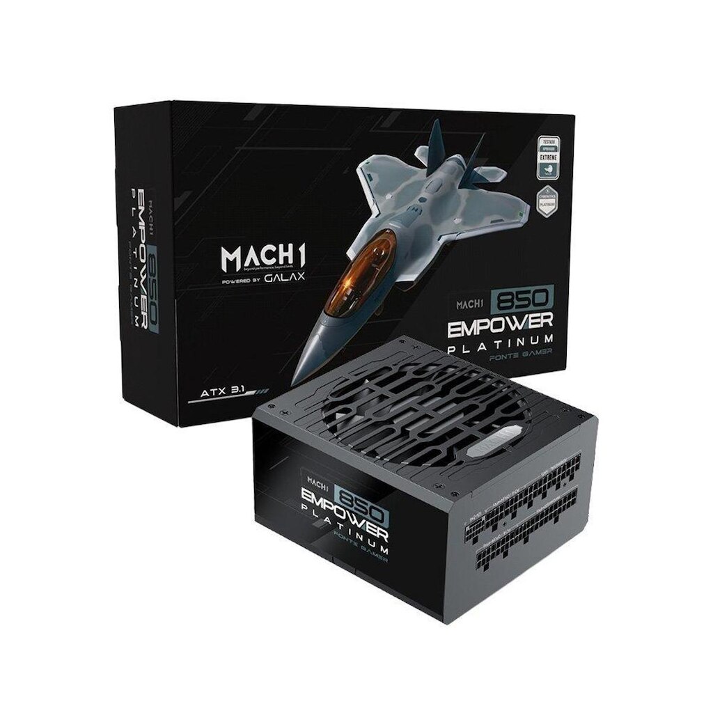 Fonte MACH1 EMPOWER, 850W, 80 Plus Platinum, Modular, PFC Ativo-850EMPOWER