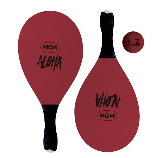 Frescobol de Madeira Revestida Aloha - Vermelho Menor preço em Frescobol de Madeira Revestida Aloha - Vermelho