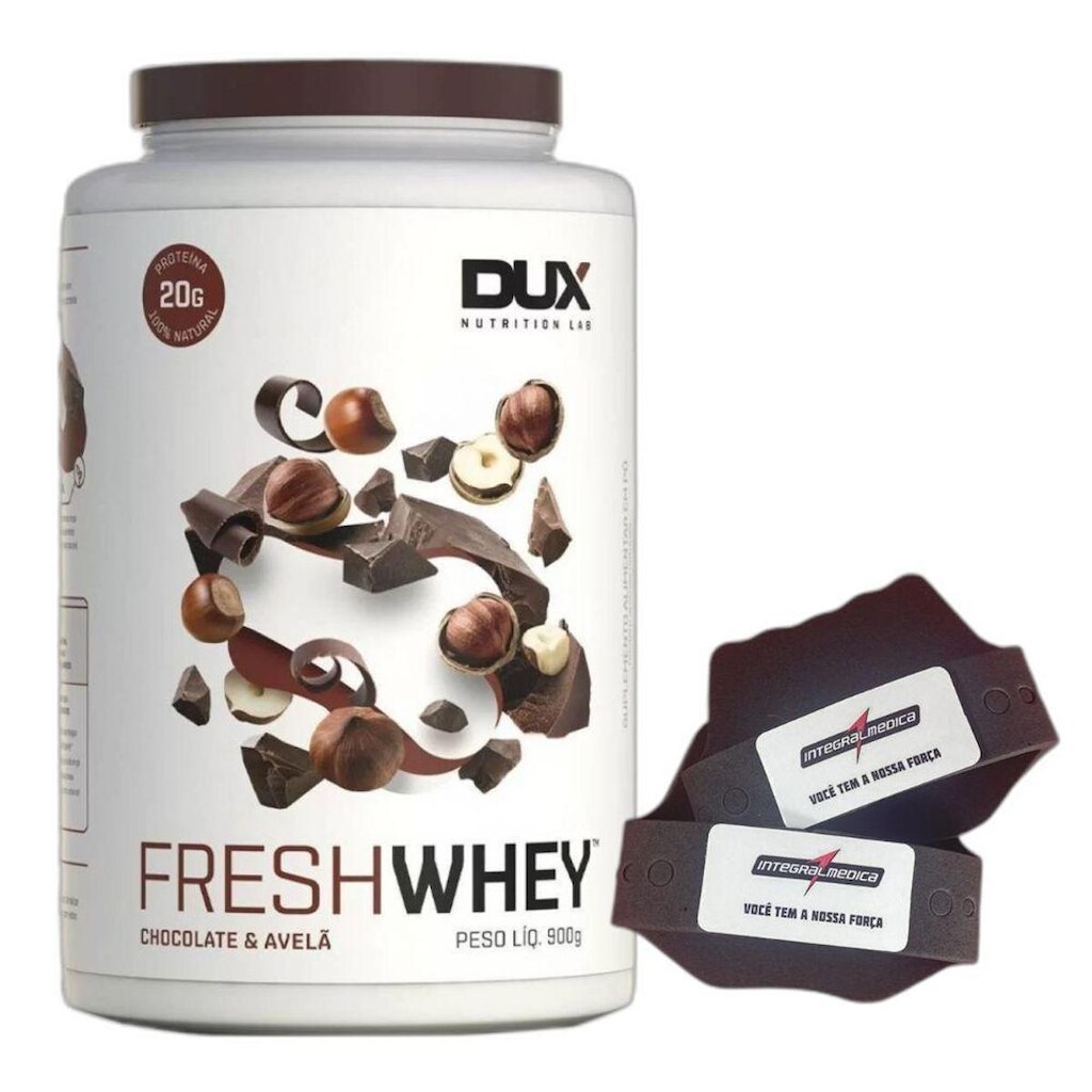 Fresh Whey Isolado Hidro 3W Chocolate 900g + Luva Integral Dux