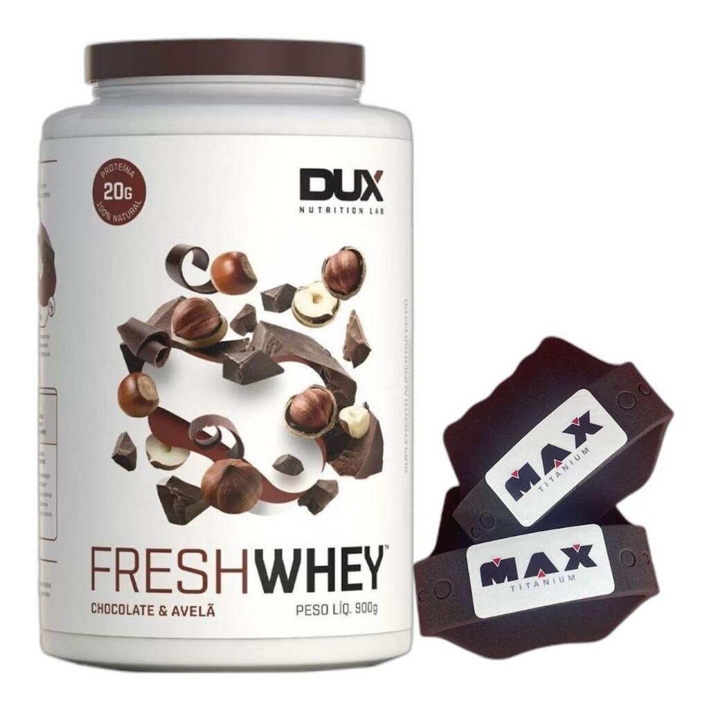 Fresh Whey Isolado Hidro Chocolate 900g +Luva Max Dux