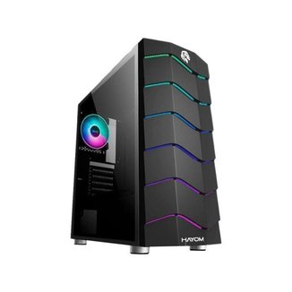 Gabinete Gamer Hayom GB1711 RGB ATX Preto