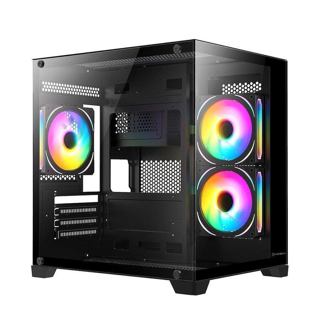 Gabinete Gamer Husky Dome 10, Micro-ATX, Lateral e Frontal em Vidro, Sem Fans HGN10PT