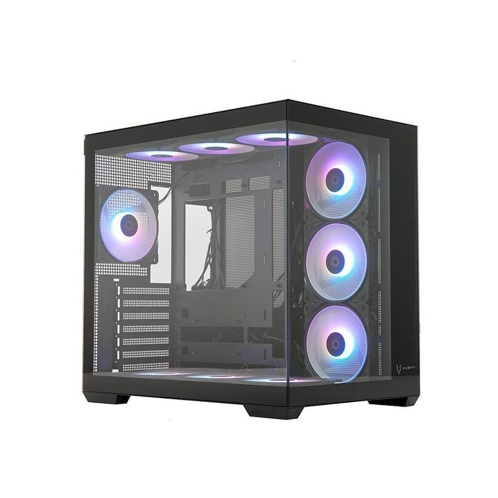 Gabinete Gamer Husky Dome 900, Mid Tower, Iluminação ARGB, ATX, Lateral e Frontal em Vidro