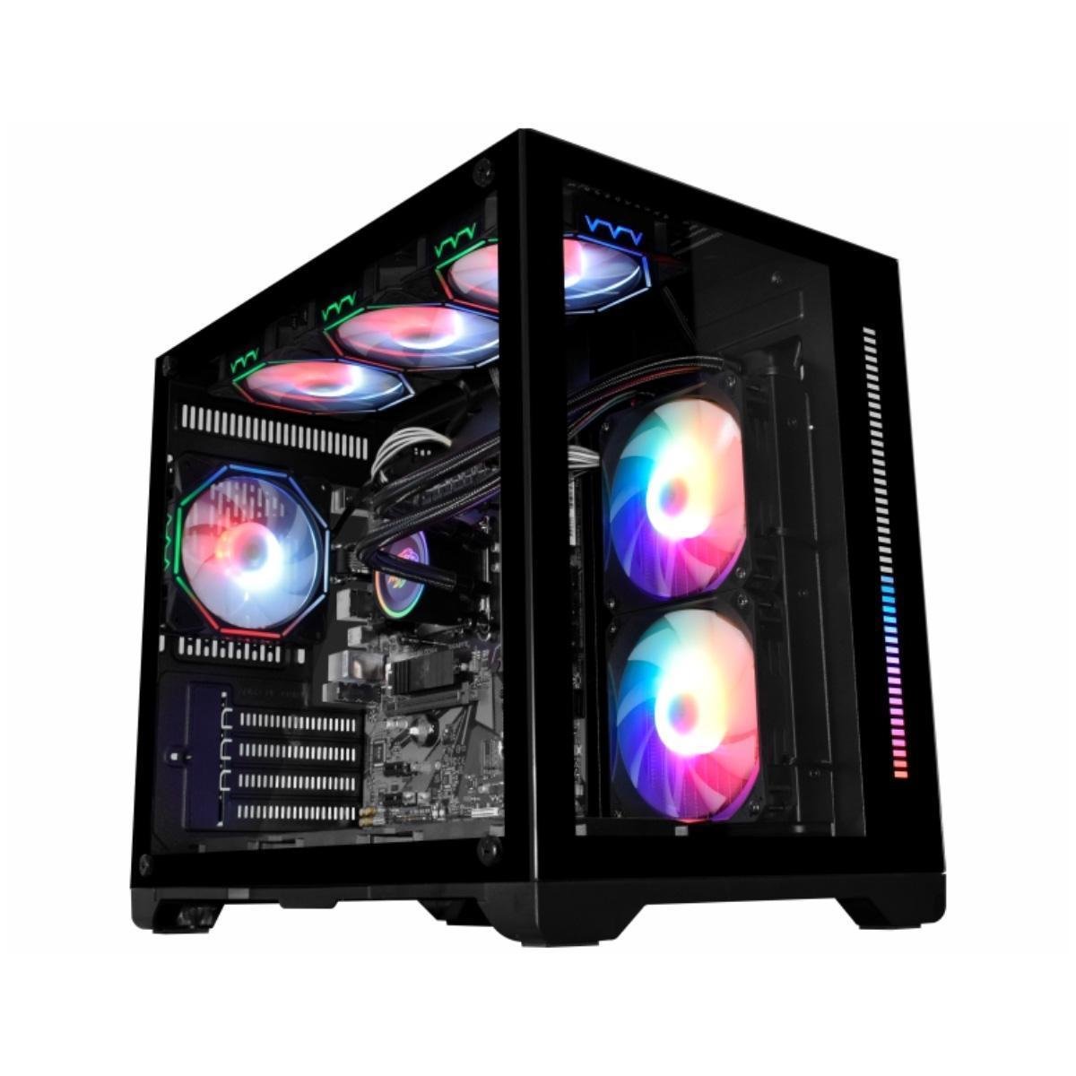 Gabinete Gamer K-Mex SpaceX 412A - Lateral e Frontal em Vidro Temperado - USB 3.0 - Micro ATX Preto