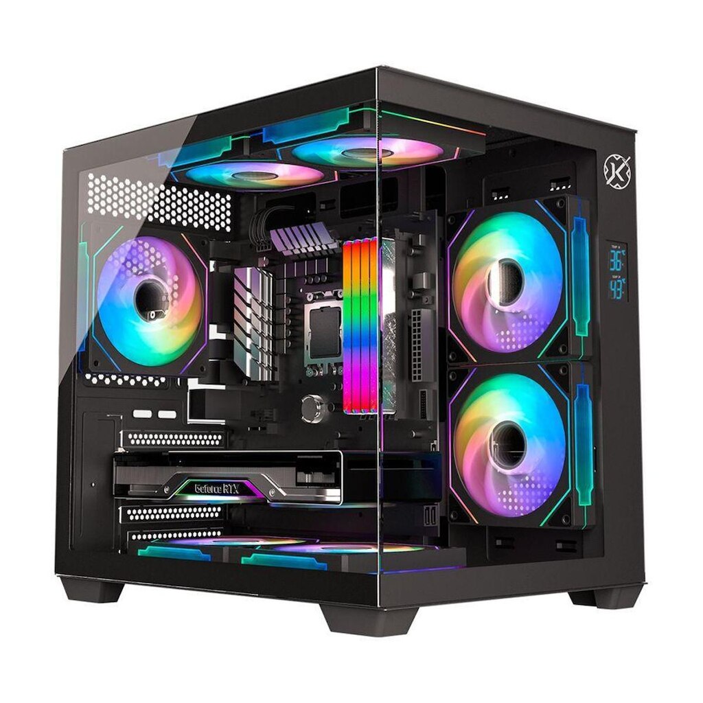 Gabinete Gamer Kalkan Midgard Digital Mid Tower Preto