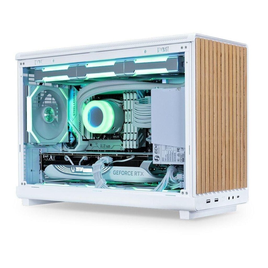Gabinete Gamer Lian Li Micro-ATX Painel Frontal Madeira Lateral Mesh