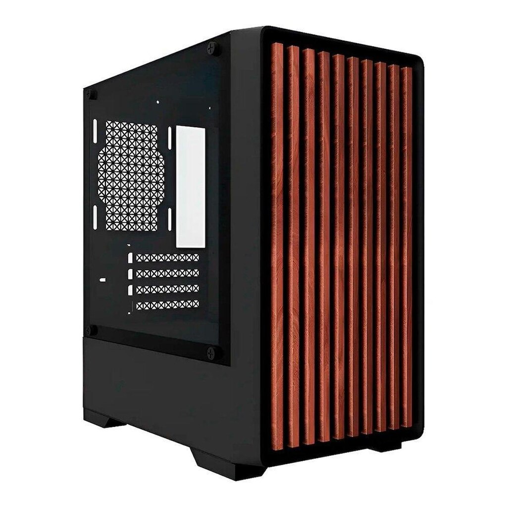 Gabinete Gamer Liketec Bambu, Micro-ATX, Painel Frontal com Detalhes em Madeira