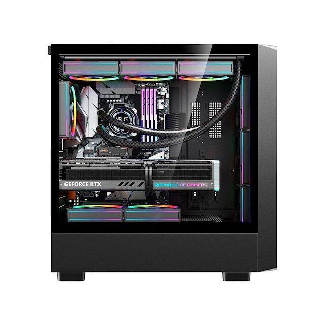 Gabinete Gamer Liketec Oak Wood, E-ATX, Painel Frontal com Detalhes em Madeira - LC-KB-WOD-2025-1003