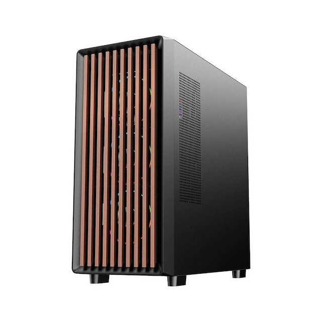 Gabinete Gamer Liketec Oak Wood, E-ATX, Painel Frontal com Detalhes em Madeira - LC-KB-WOD-2025-1003