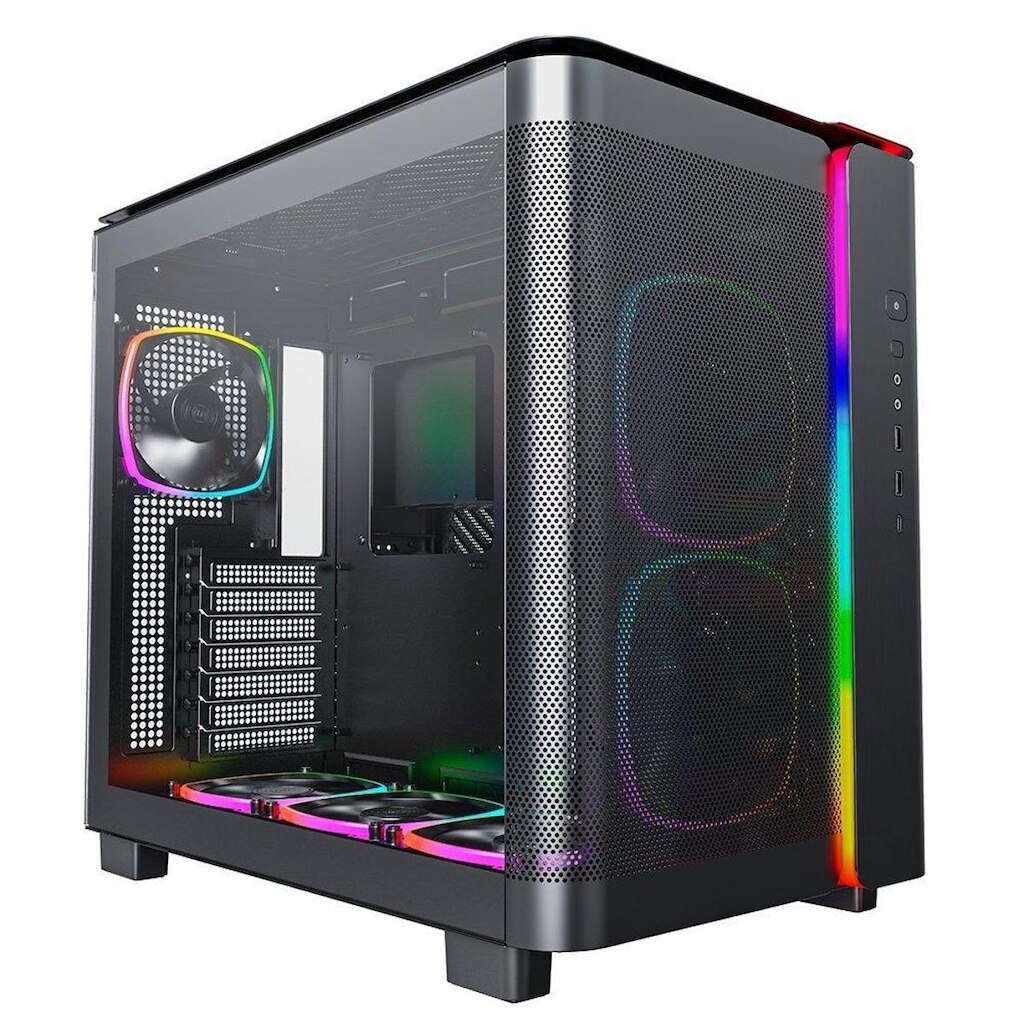 Gabinete Gamer Montech King 95 Pro, Mid-Tower, Vidro Duplo Temperado, Com 6X Fans, - KING95PBK