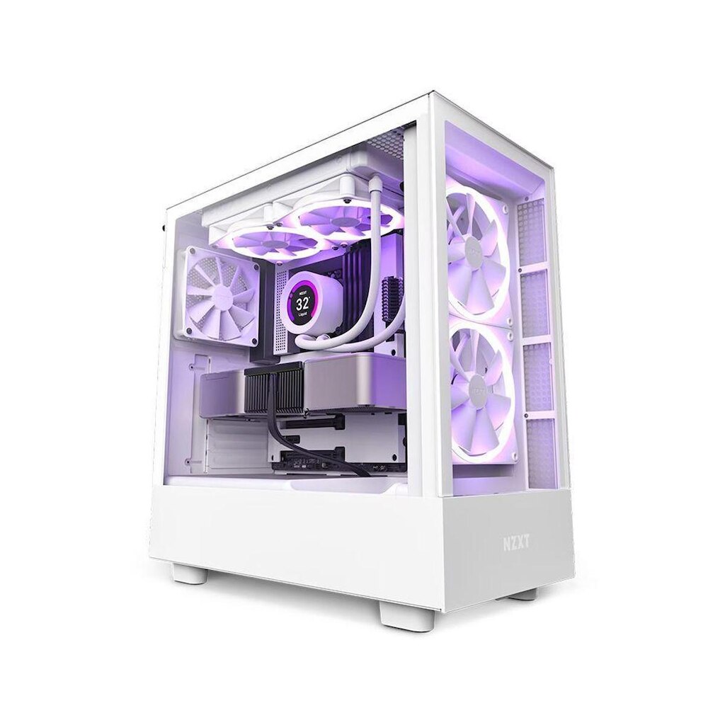 Gabinete Gamer Nzxt H5 Elite ATX Com 3 Fans Branco