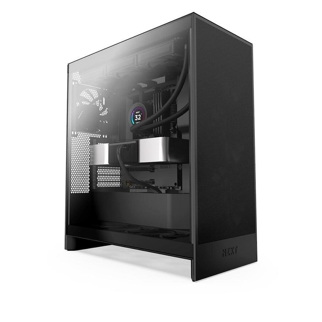 Gabinete Gamer NZXT H7 Flow, Mid-Tower, E-ATX, Lateral em Vidro Temperado, Com 3 Ventoinhas