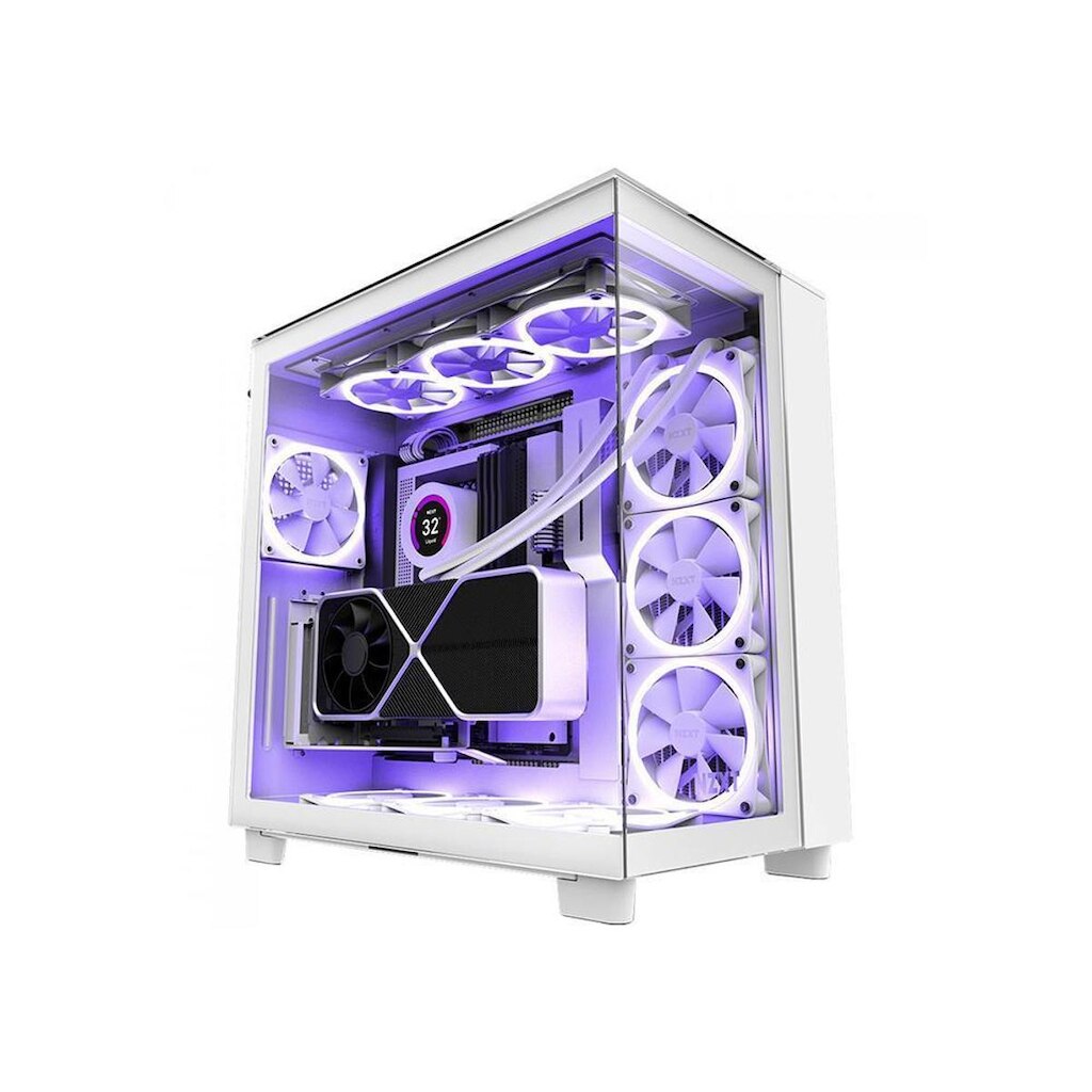 Gabinete Gamer Nzxt H9 Elite Branco Mid Tower Com Fan