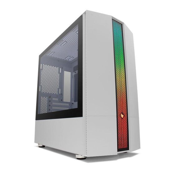 Gabinete Gamer Pichau Carrier II Lateral Vidro Temp RGB - Branco