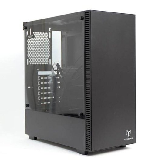 Gabinete Gamer T-Dagger Cube Preto Lateral Vidro, T-TGC305B - Preto