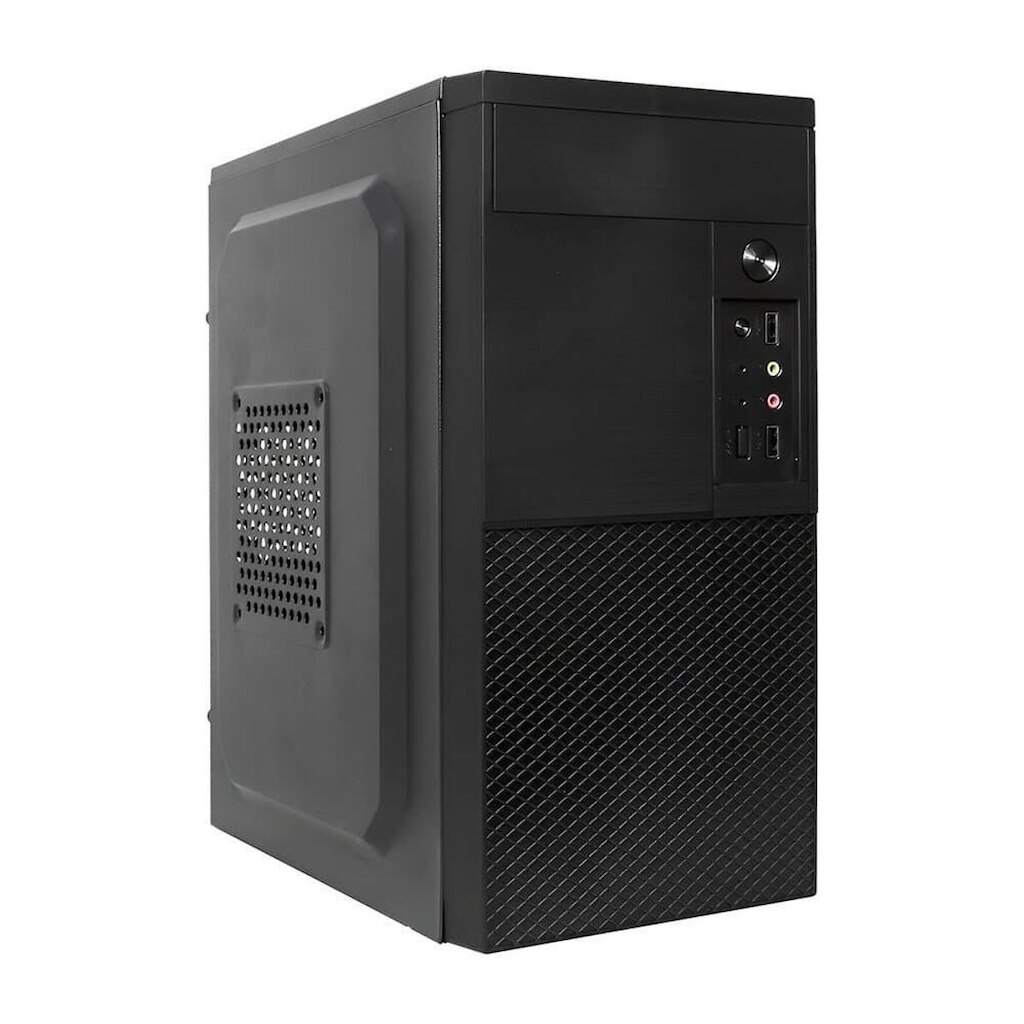 Gabinete Mid Tower BG Fonte 200W 2 USB Frontal Micro ATX Mini ITX Sem Fans