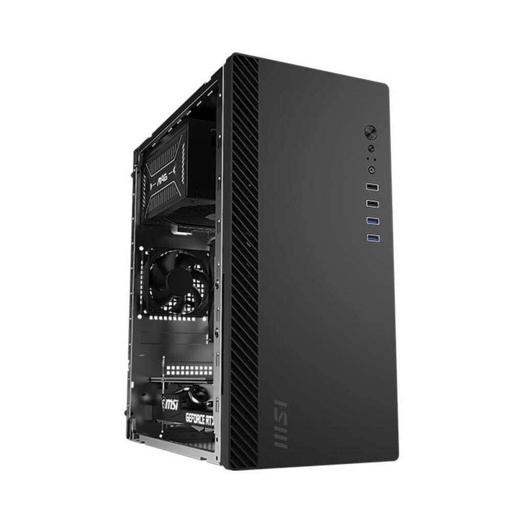 Gabinete MSI PRO SHIELD M100P, Pre Installed FAN, M-ATX,Mini ITX, Preto - PROSHIELDM100P