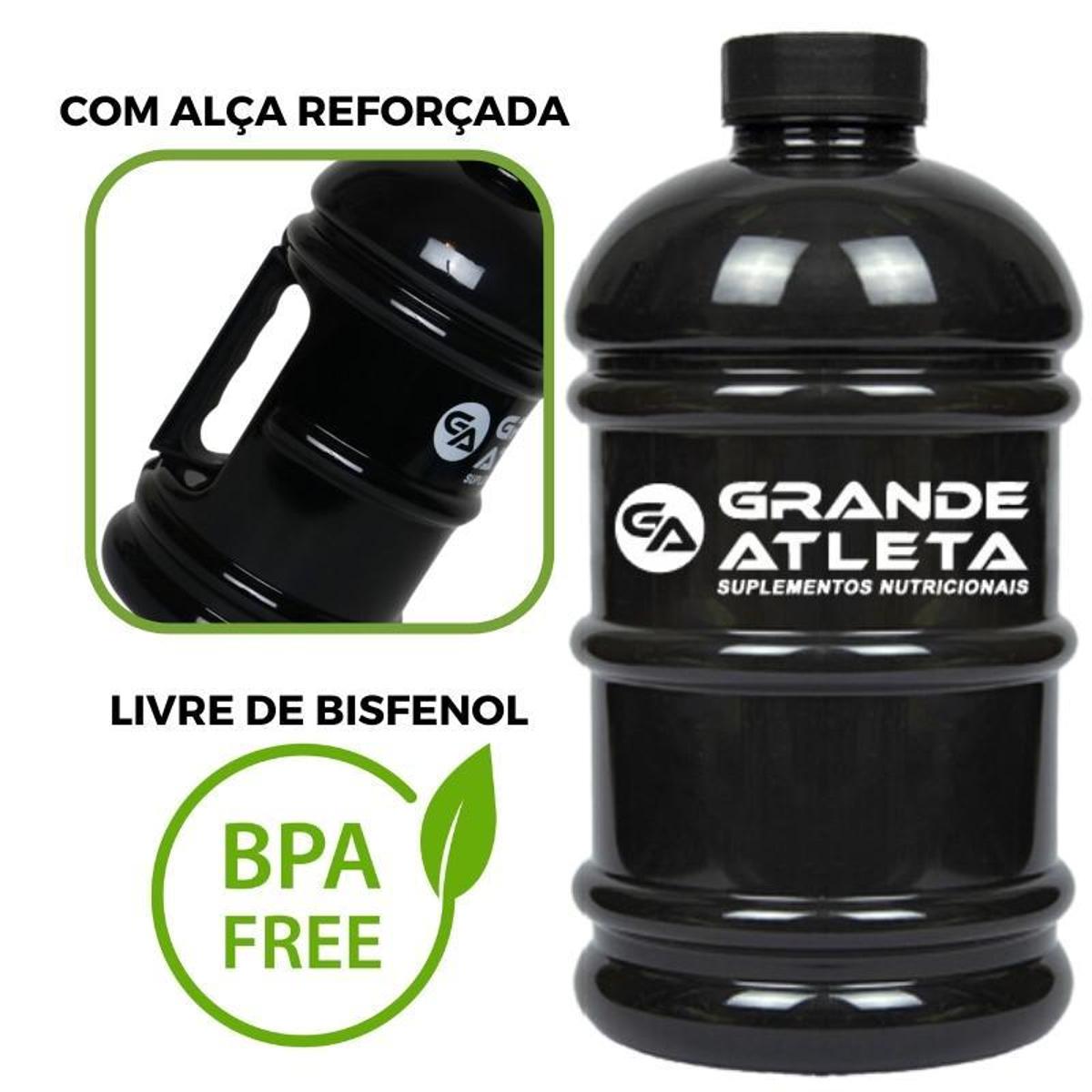 Galão Preto 2,2 L com alça (Livre de BPA) - Grande Atleta