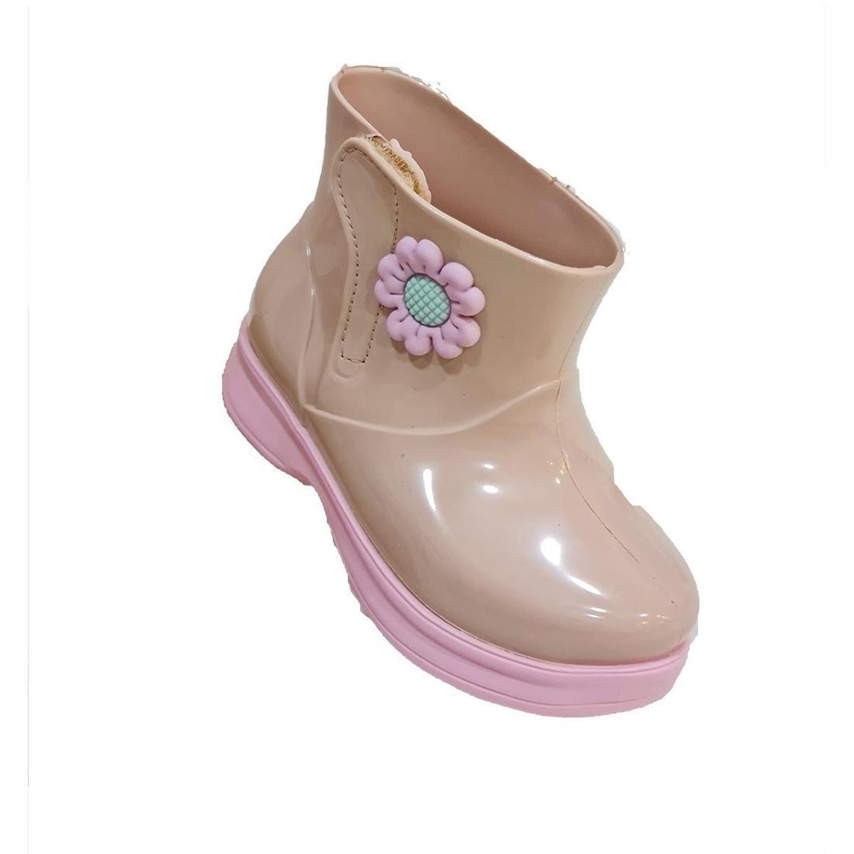 Galocha Bota World Colors Coturno Infantil Menina 17 24 Ajust vel