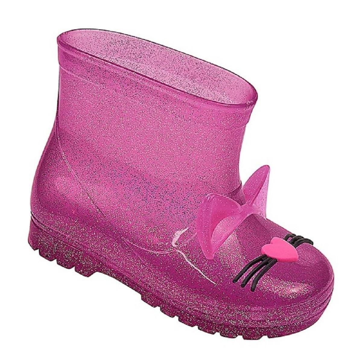 Galocha Infantil Menina Coelhinha Coração LueLua Cristal Pink Gliter - Rosa  | Netshoes
