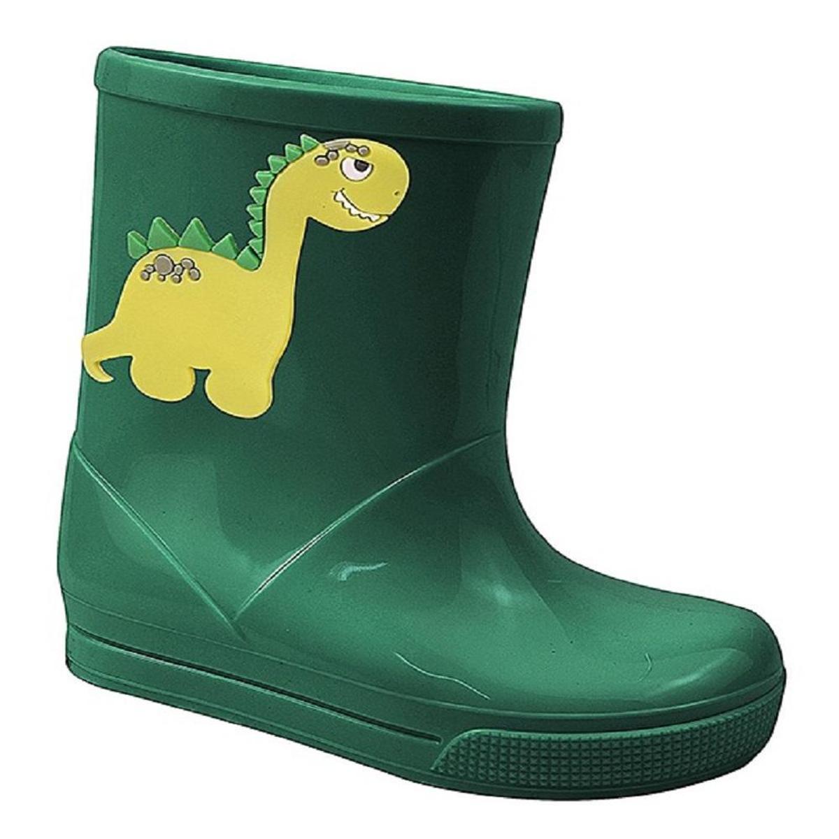 Galocha Infantil Menino Dinossauro Amigo LueLua Verde Cano Médio - Verde |  Netshoes