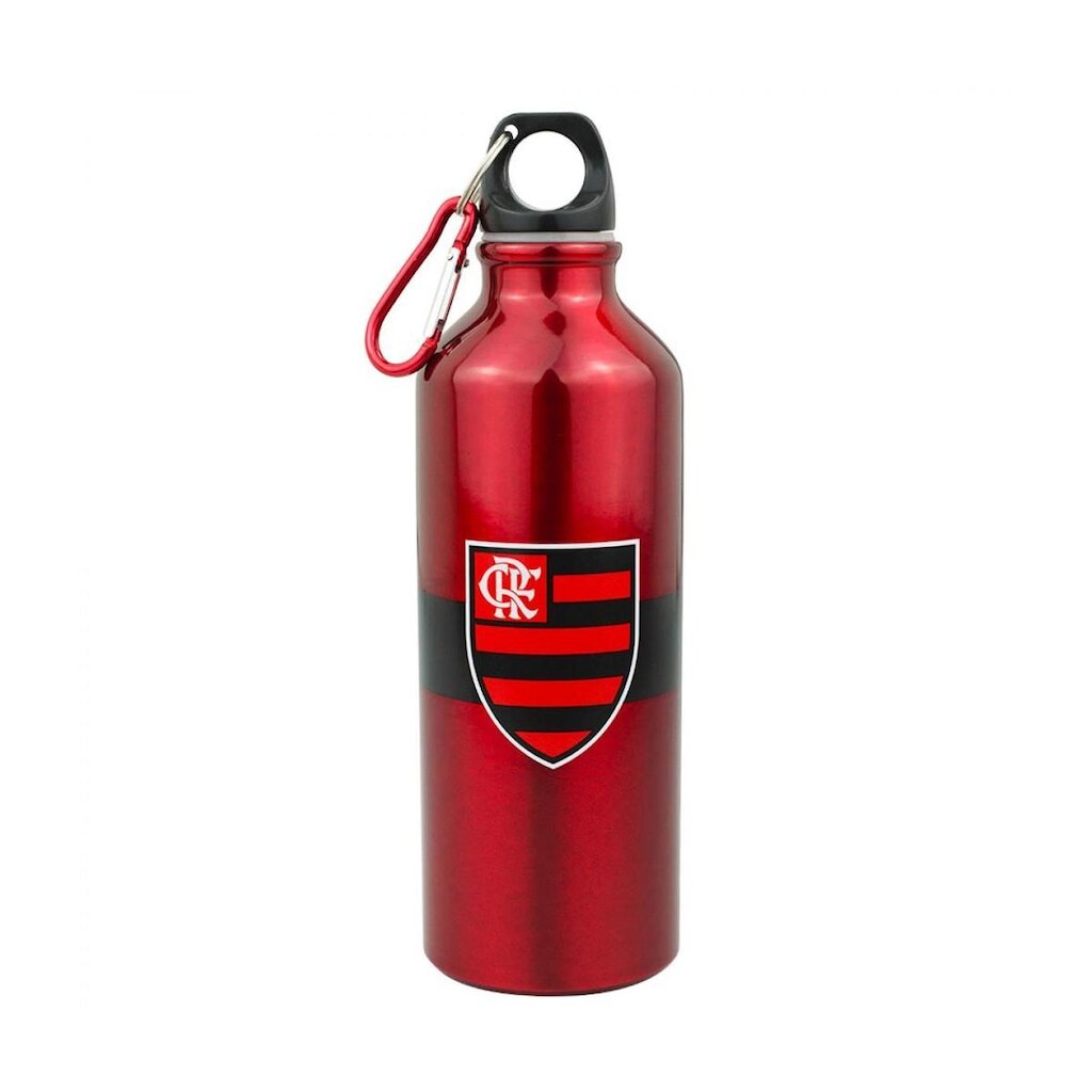 Garrafa Alumínio Com Prendedor 500ml - Flamengo