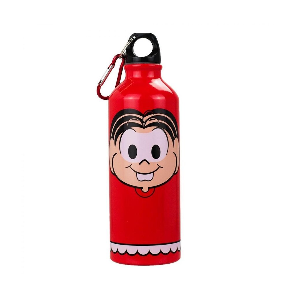 Garrafa Alumínio Vermelha Mônica 500ml - Turma Da Mônica