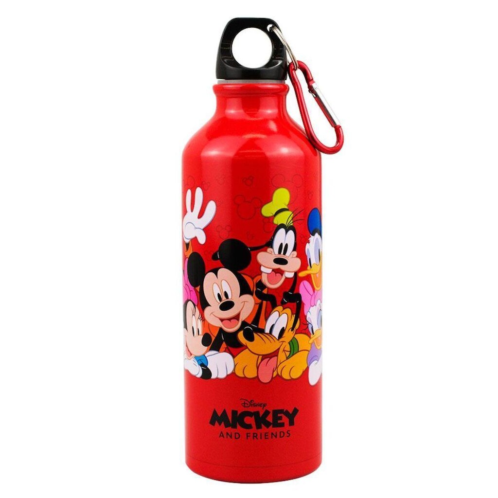 Garrafa Alumínio Vermelho Turma Mickey Minnie 500ml - Disney