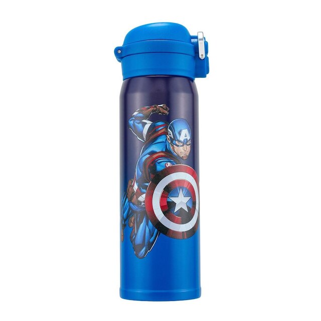 Garrafa Capitão America Agua 480 ML Resistente Suco Marvel
