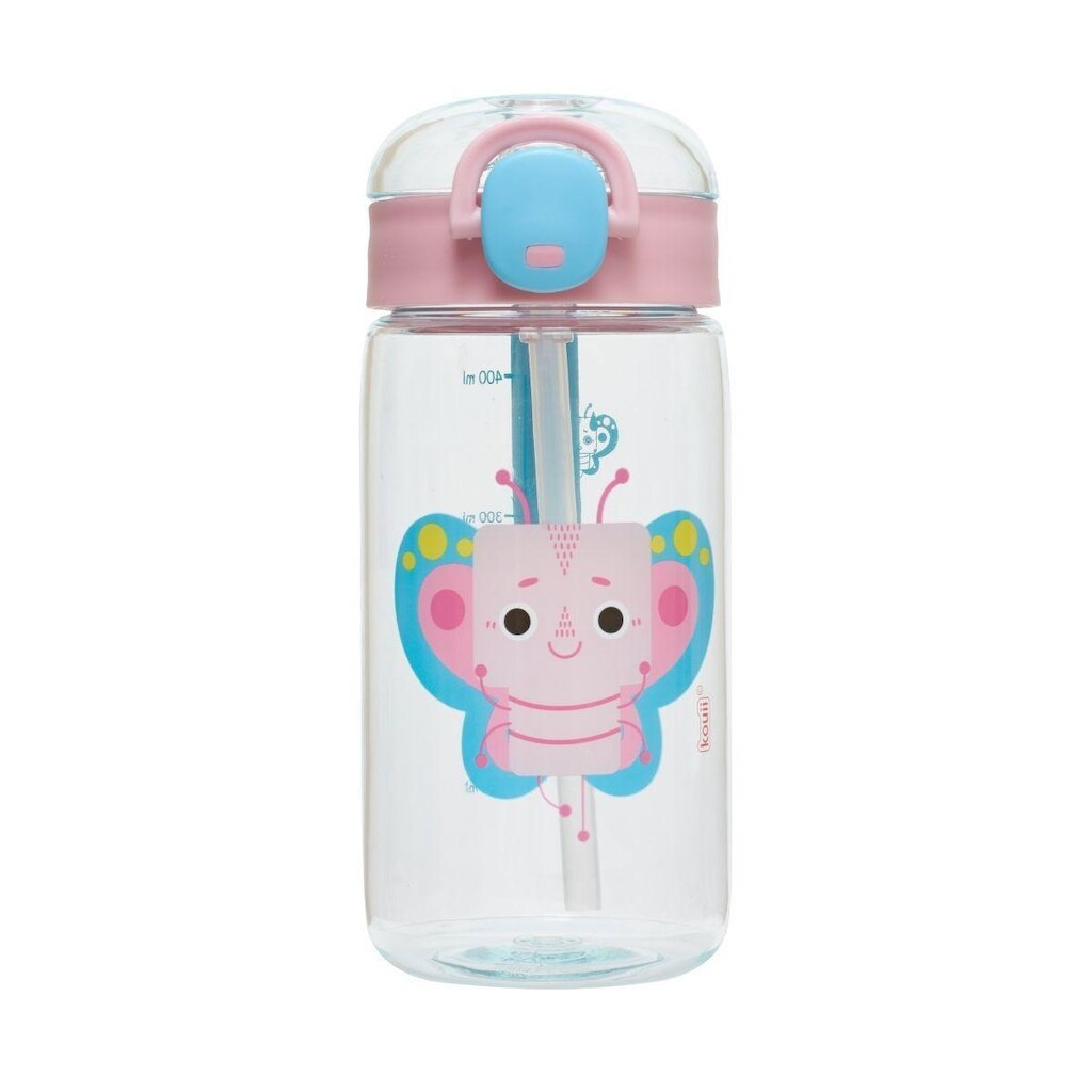 Garrafa com canudo 460 ML Kouii Borboleta