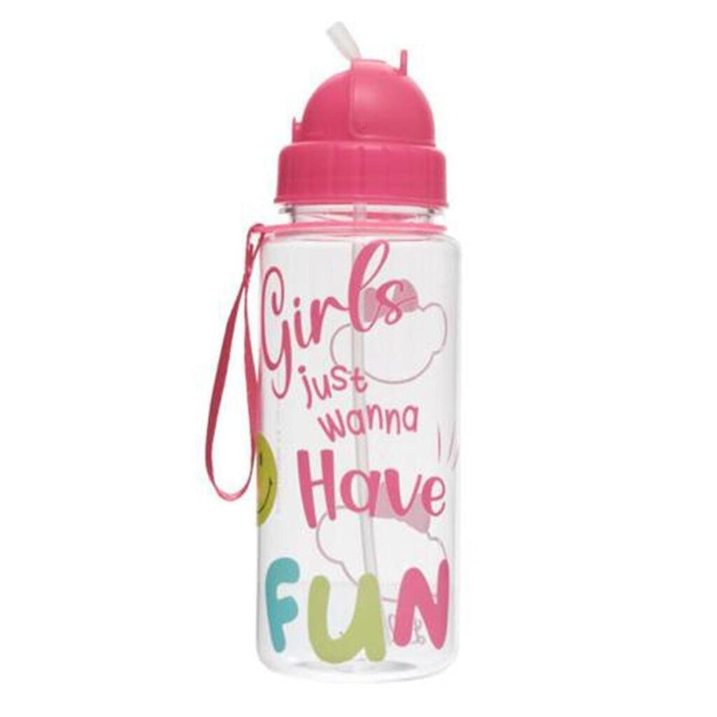 Garrafa Com Canudo Pacific Lilica Lov It Have Fun Rosa