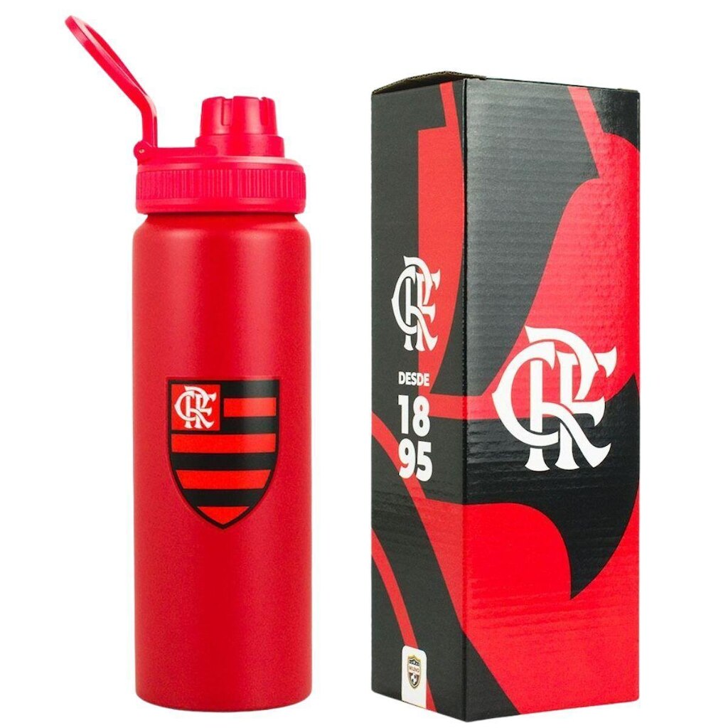 Garrafa Com Tampa Alumínio 750ml -Flamengo