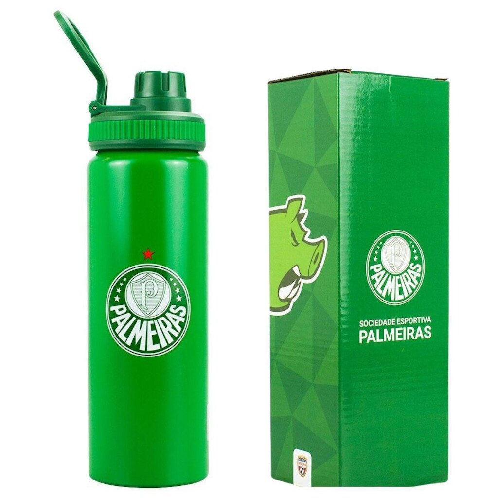 Garrafa Com Tampa Alumínio 750ml - Palmeiras
