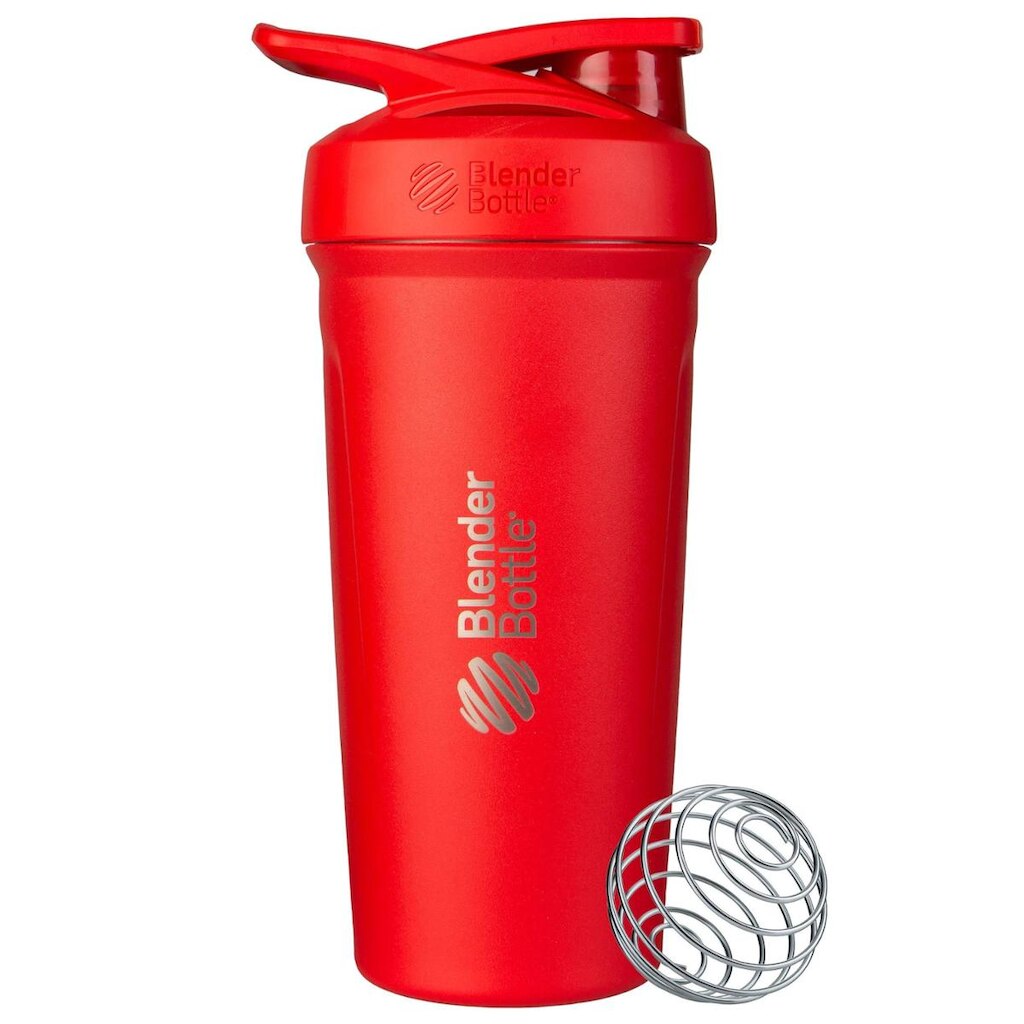 Garrafa de água BlenderBottle Strada Shaker Cup 700 ml vermelha