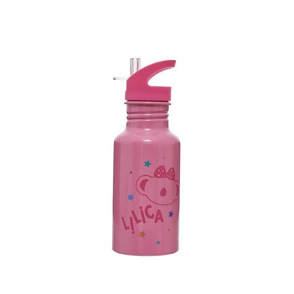 Garrafa de Alumínio Pacific Lilica Ripilica Super Star Rosa