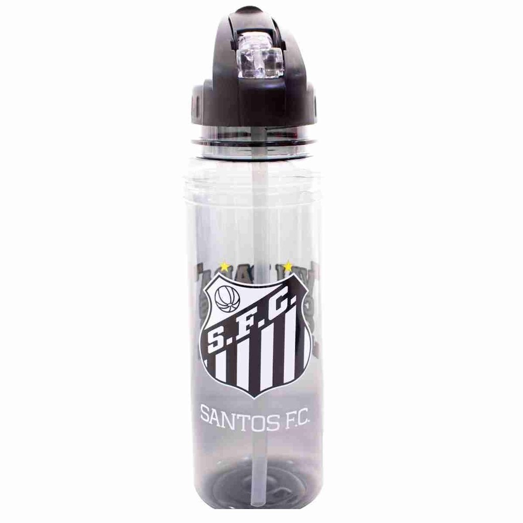Garrafa De Plástico Com Canudo Retrátil 700ml - Santos