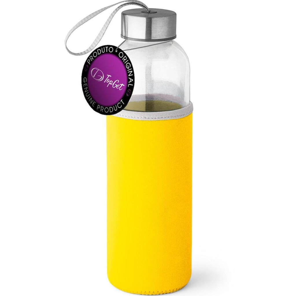 Garrafa de Vidro 520 ml Soft  TopGet - Amarelo
